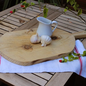 Vintage French Cutting Board - French Chopping Wood Block - Baguette board