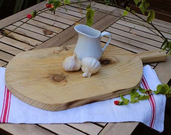Vintage French Wood Cutting Board: Baguette Bread Board