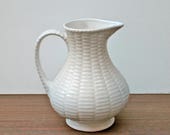Vintage Pitcher - Jug - Vase porcelain Jar - White ironstone pitcher