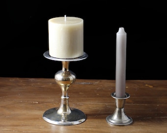 2 candelabros vintage - Candelabros plateados