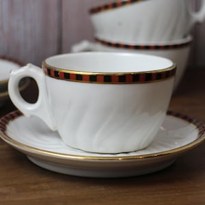 Set of 3 French Limoges Coffee cups Tea cups
