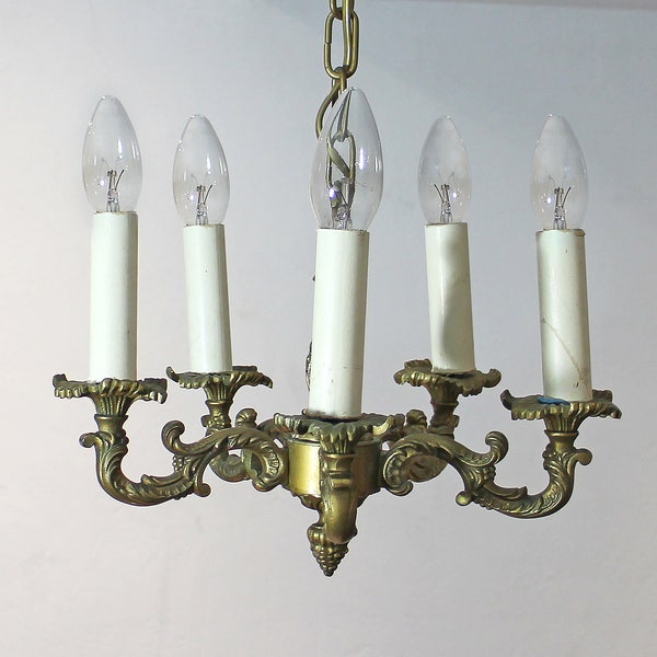 Lampe Lustre vintage - Bronze 5 Lights Chandelier