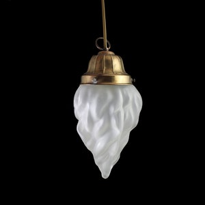 Vintage Pendant Lamp - Antique Art Nouveau Art Deco Flame Pendant glass light - pendant lamp shade - Ceiling light shade