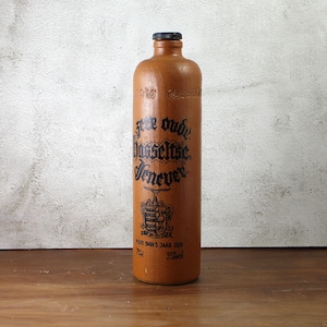 Vintage Glazed Terracotta Liquor Bottle - Belgian Stoneware