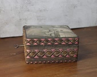 Joyero Español Antiguo - Estilo Belle Époque - "El Progreso" La Coruña