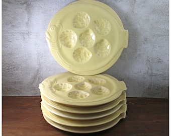 Vintage French Oyster Plate – Fish Shaped Seafood Dish