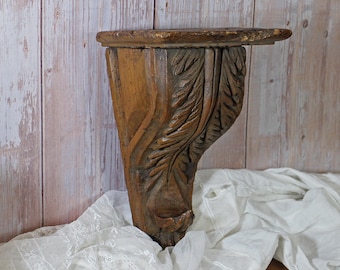 Ménsula de pared vintage - Ménsula de madera antigua