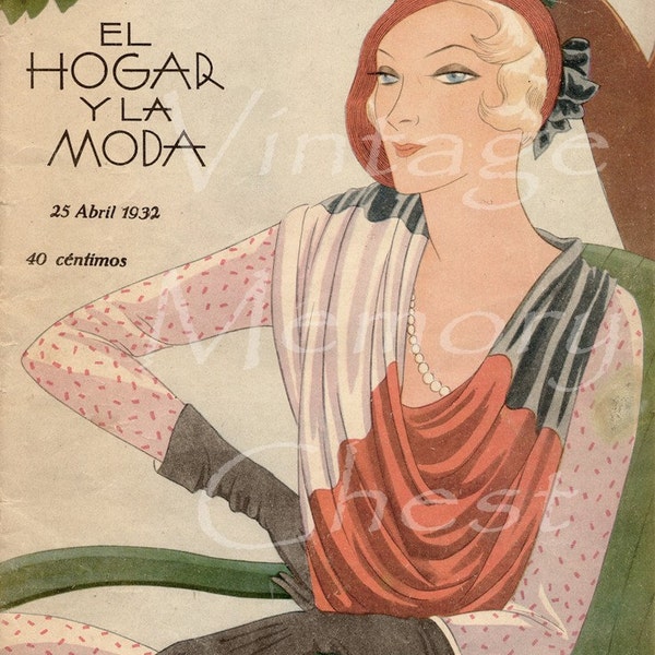 Antique Spanish Magazine Cover - 1932