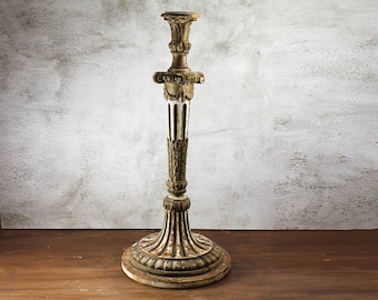 Colonna in legno francese d'epoca - Base per lampada antica