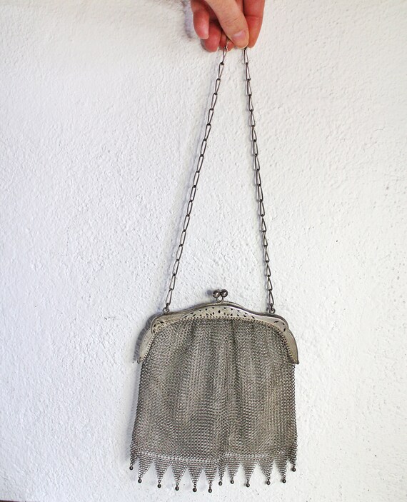 sterling silver mesh purse