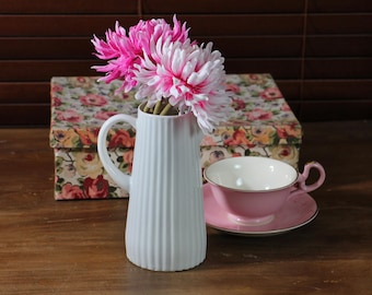 Jarra de porcelana vintage para crema: jarra de leche Art Nouveau coleccionable