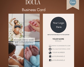 Doula Business Card Template: Birth Worker Card (digital Download) - Etsy