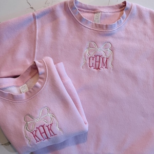 Custom embroidered girl monogram sweatshirts
