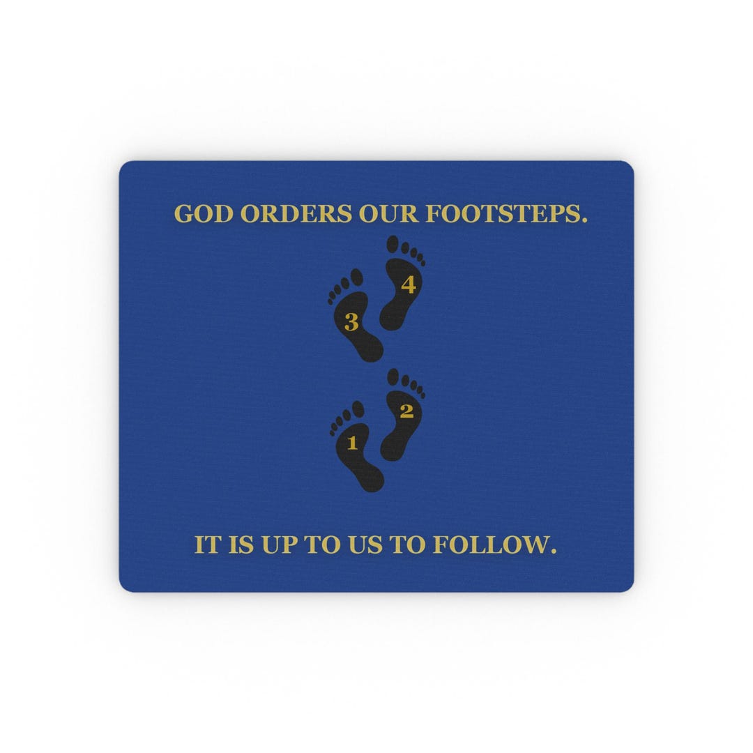 Order Footsteps Inspirational Christian Mouse Pad: God Orders Our Footsteps, Faith ...