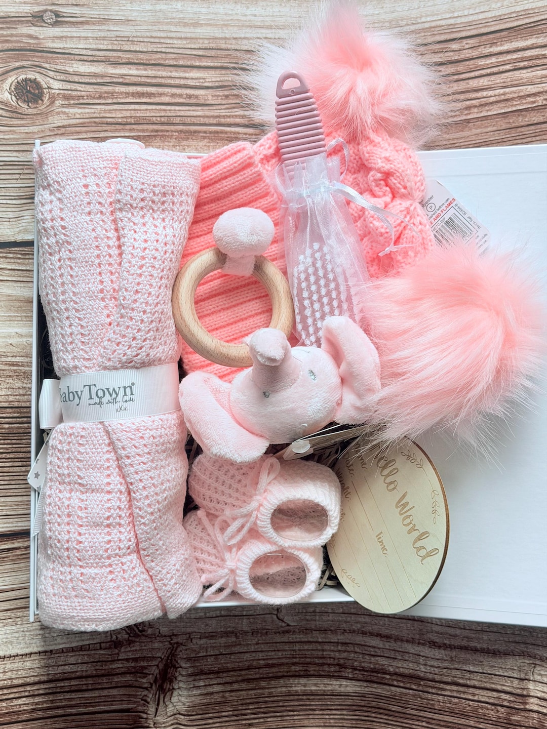 Luxury Baby Girl Gift Box | Newborn Hamper | Pink Baby Shower Gift Set ...