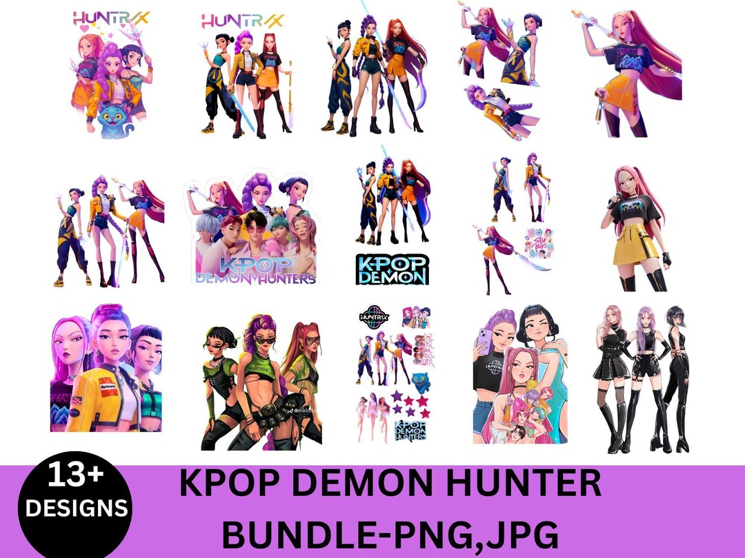Ensemble 2 Pièces Kpop Pour Fille – Sweat à Capuche Et Pantalon – Style Demon Hunters – Déguisement Et Sportswear