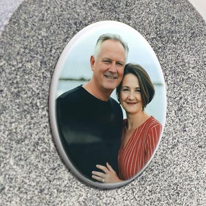 Memorial Plaque Headstone Porcelain Cameo Ceramic Photo Customized Picture Oval