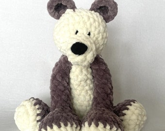 Crochet Bear UBER SUPER SOFT sage-gray