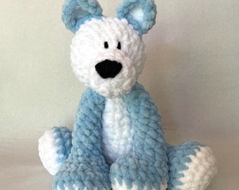 Crochet Bear UBER SUPER SOFT blu blends