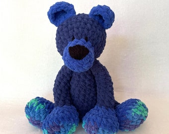 Crochet Bear UBER SUPER SOFT blu blends