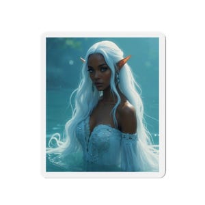 Mystical Elf Die-Cut Magnet: Fantasy Decor, Magical Gift