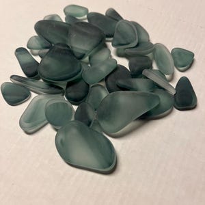 Beach Glass, Tumbled Glass, Frosted, Blue Tumbled Sea Glass, Beach Glass for Crafts, Jewelry Making, Ocean Decor, Bulk Sea Glass