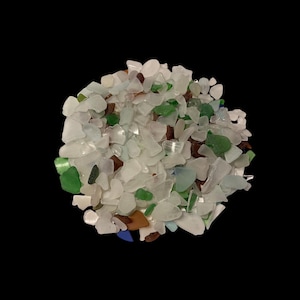 Beach Glass, Tumbled Glass, Frosted, Multi Colored Tumbled Sea Glass, Beach Glass for Crafts, Jewelry Making, Ocean Decor, Bulk Sea Glass