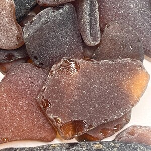 Amber Tumbled Sea Glass: Frosted Beach Glass for Jewelry, Crafts, Ocean Decor