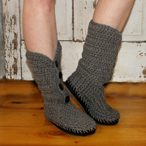Crochet Boots Patterngray BUTTON Bootsstreet Shoes - Etsy