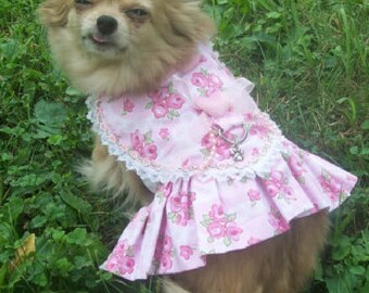Dog Dress Pattern------- HEART BODICE Dress-----Lovely and Sweet----Shabby Chic----is also a Harness