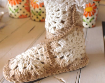 granny slipper boots