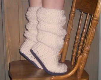 Crochet Boots Pattern ------------- SLOUCH BOOTS-----Style no.1 --------for indoor-outdoor wear