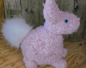 Conoce COTTON CANDY - Patrón de conejito de ganchillo - Conejo de Pascua de piel difusa, peluche grande y pequeño