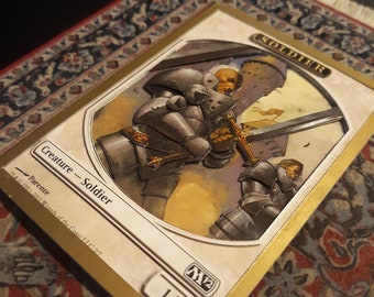 Soldier Token MTG Magic the Gathering 3D Art