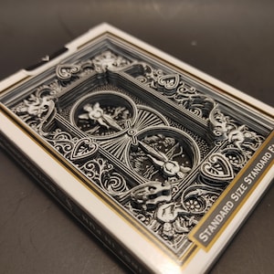 Black Bicycle Standard Playing Cards with Red Rider Back 3D Art hand cut by CardboardCreationism
