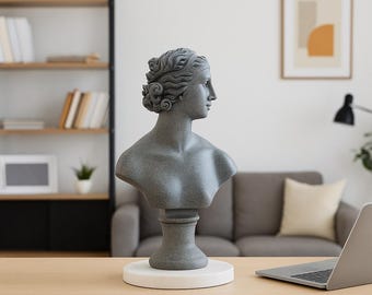 Young Venus Bust Statue: 28cm Greek Goddess Resin Sculpture | Roman Bust