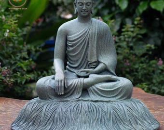 Statua del Buddha Shakyamuni da 30 cm – Scultura in resina per meditazione, decorazione zen per la casa, statuetta buddista per altare, studio di yoga, regalo spirituale
