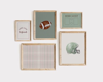 Boys Bedroom Wall Art Sport, Football Poster Print, Digital Download