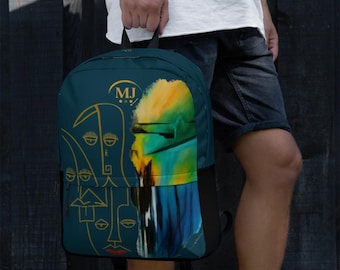 Abstract Art Backpack – Water-Resistant Laptop Bag, Art Lovers Gift