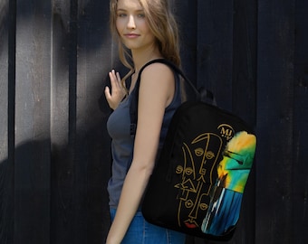 Ombra Abstract Music Note Backpack - Waterproof School Bag For Students, Laptop Daypack With Large Capacity