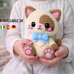 Ragdoll Cat Crochet Pattern PDF, Cute Cat Amigurumi Pattern, Plush Tutorial, Instant Download