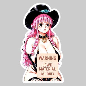 Perona - Vinyl lewd wAIfu Sticker, Handmade wAIfu Art, Exclusive Anime Sticker, Laptop Decal, Custom Gift, Anime Decal