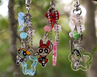 Handmade Powerpuff Girls Inspired Matching Keychains