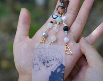 Handmade Manga/Comic Panel Inspired Keychains (JJK, Gojo, Tomie, Junji Ito, Corazon, Luffy, Gear 5, One Piece)