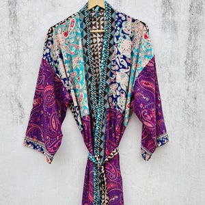 Kasturi Silk Robe – Luxury Pure Silk Kimono Bathrobe for Women, Elegant Bridal & Loungewear Gift