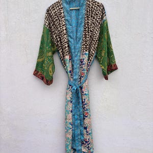Kasturi Silk Robe – Luxury Pure Silk Kimono Bathrobe for Women, Elegant Bridal & Loungewear Gift