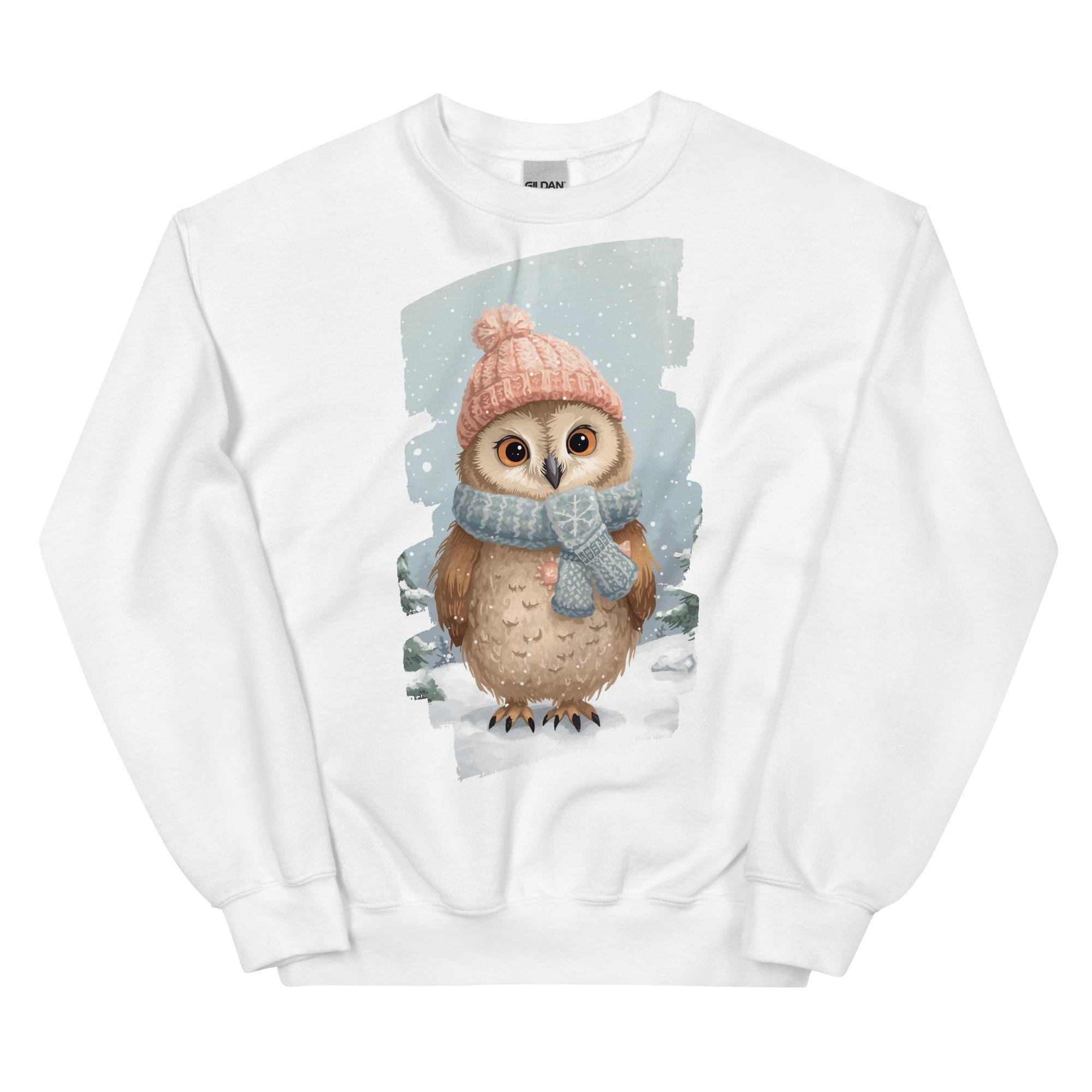 Owl Christmas Sweatshirt - cozy Holiday Pullover, Winter Forest Gift, Christmas Hoodie, Christmas sw
