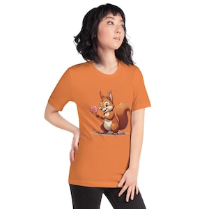 Squirrel with Lollipop T-Shirt – Cute, Quirky & Fun Unisex Tee, Squirrel Shirt, Squirrel T-Shirt, Funny Animal Lover Tee, Cute squirrel Gift
