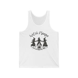 Witch Please Unisex Jersey Tank Top - Halloween Tank, Witches Tee, Spooky Shirt, Fall Fashion, Festival Apparel