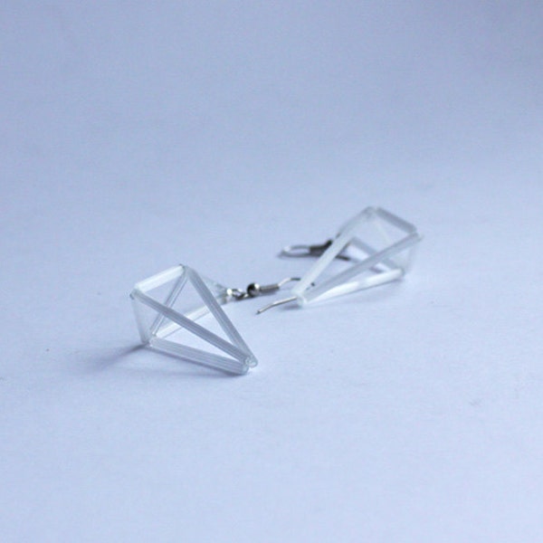 Geometric glass earrings